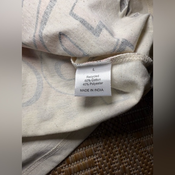 Recycled Threads Men's Beige Racing Graphic Flame Tshirt "Speedway," Size L,NWT - Picture 6 of 7